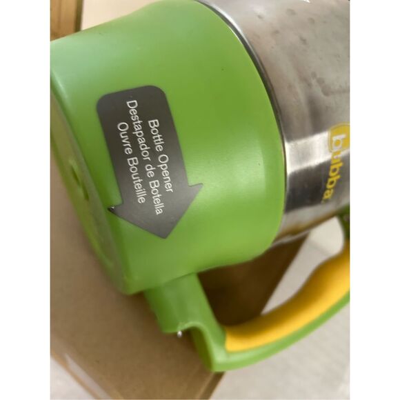 Bubba keg travel 52 oz mug green yellow bottle opener stainless trim (some scuff - Picture 5 of 5